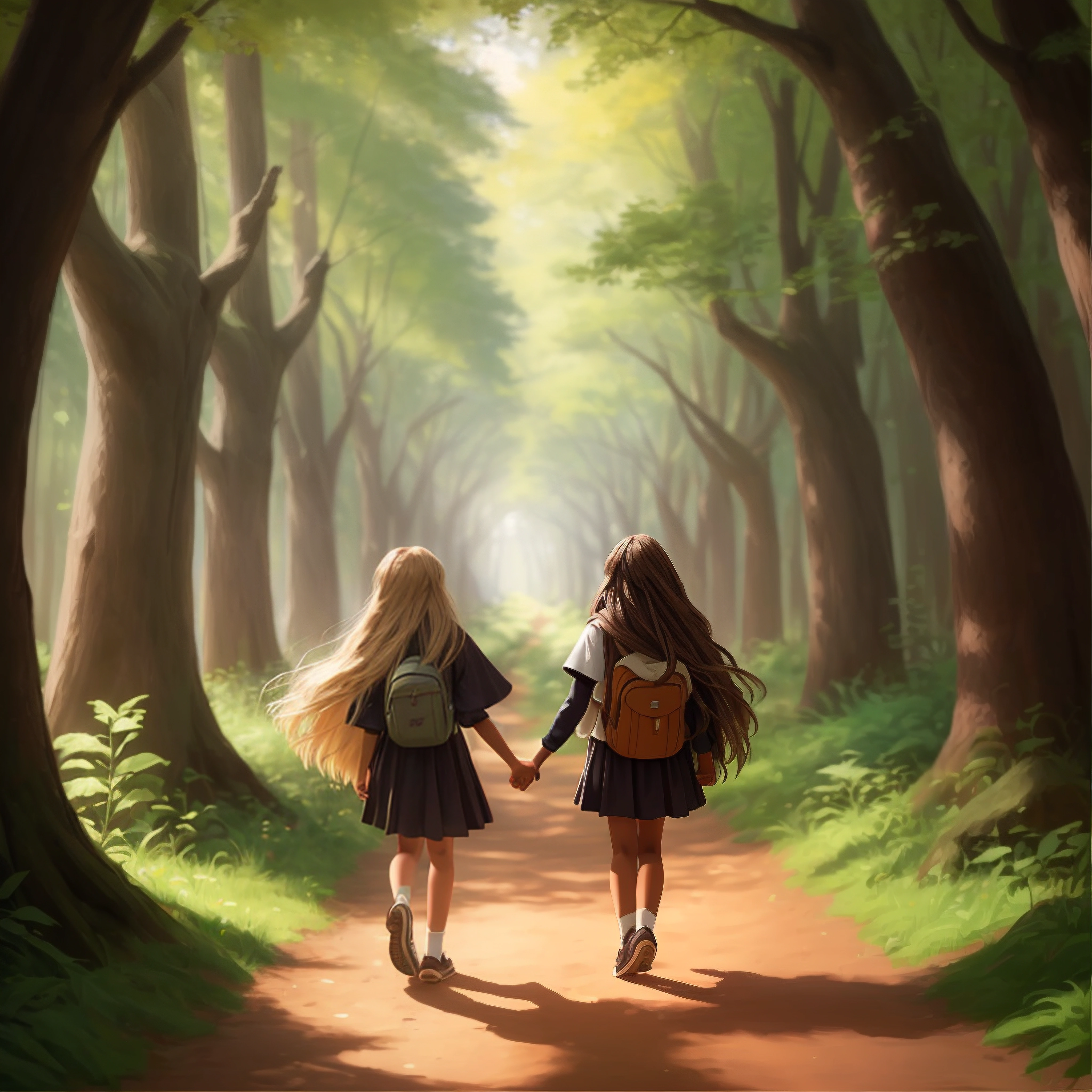 Alice and Tiana in wonderland