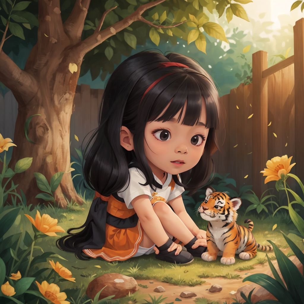 Candy and her best friend the tiger