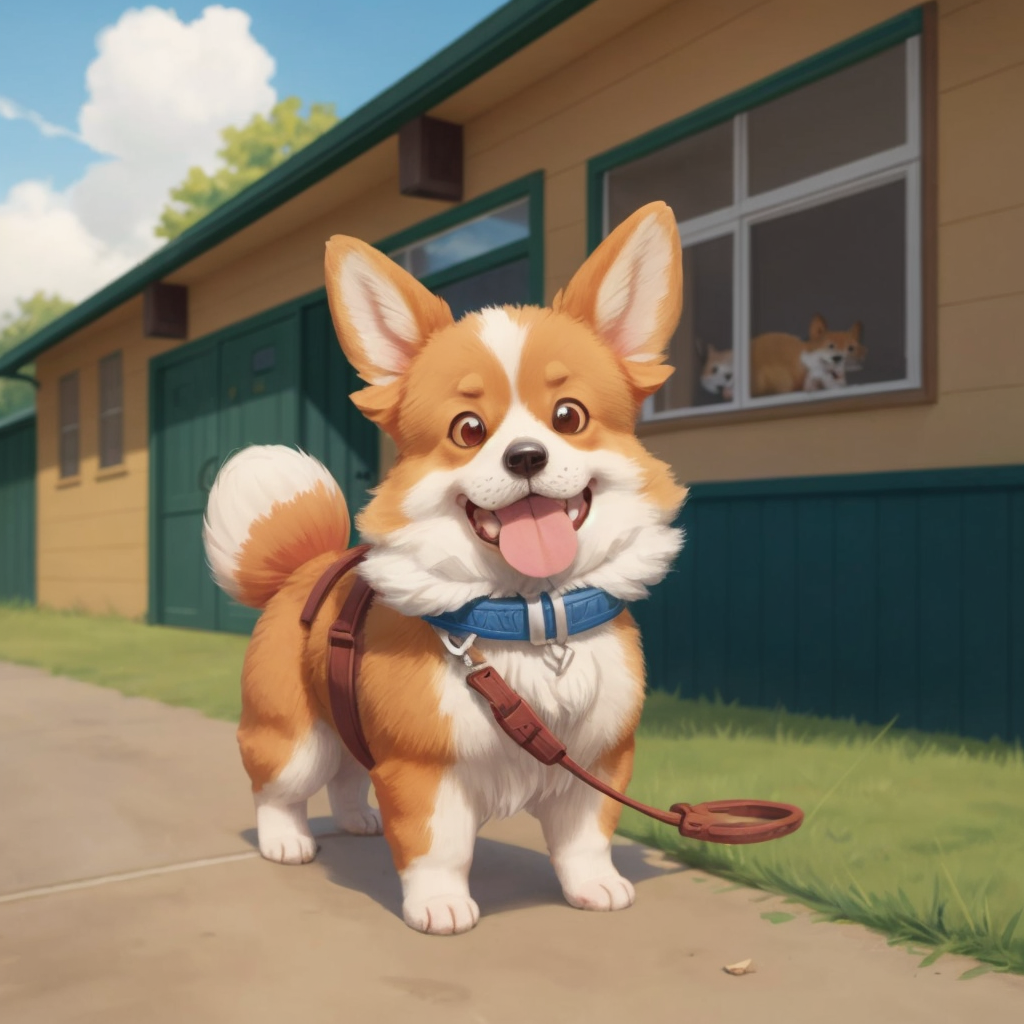 Charlie the Corgi Goes to School