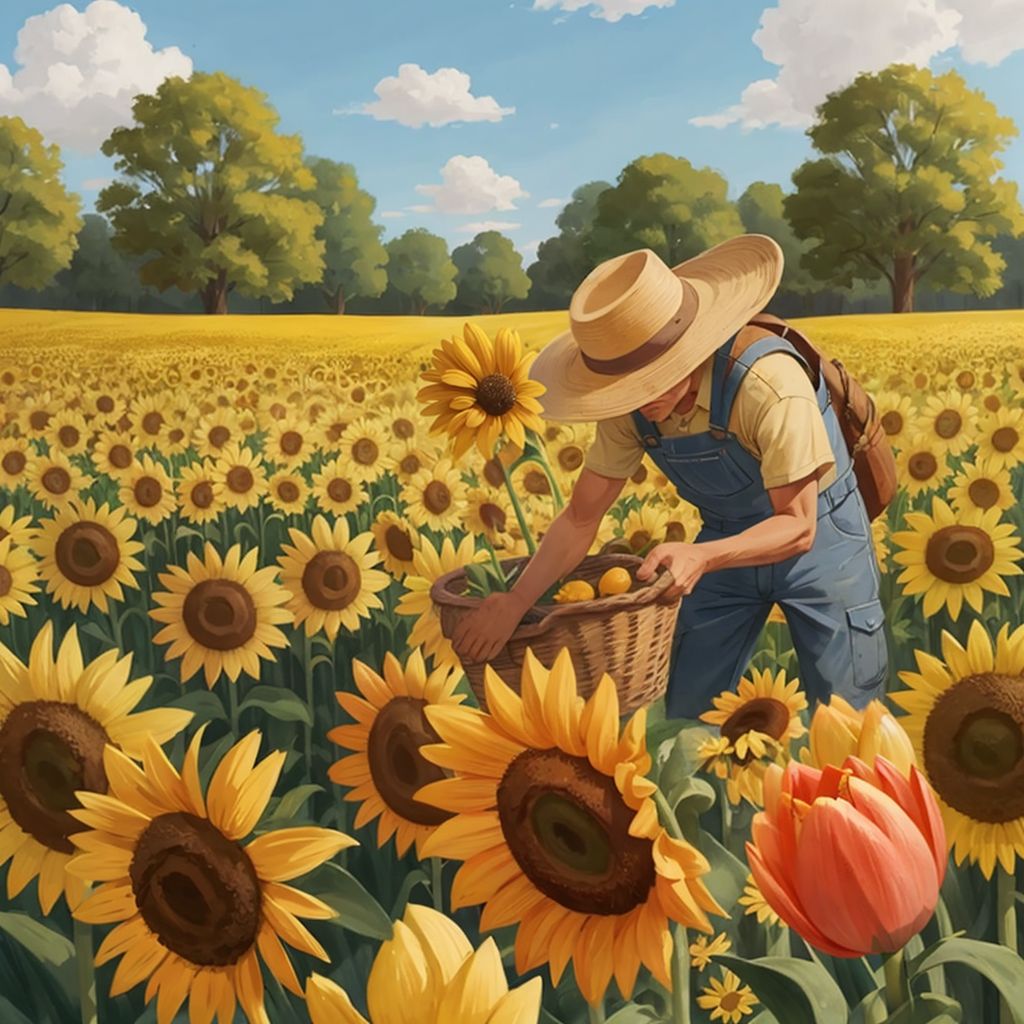 honeybee and a farmer