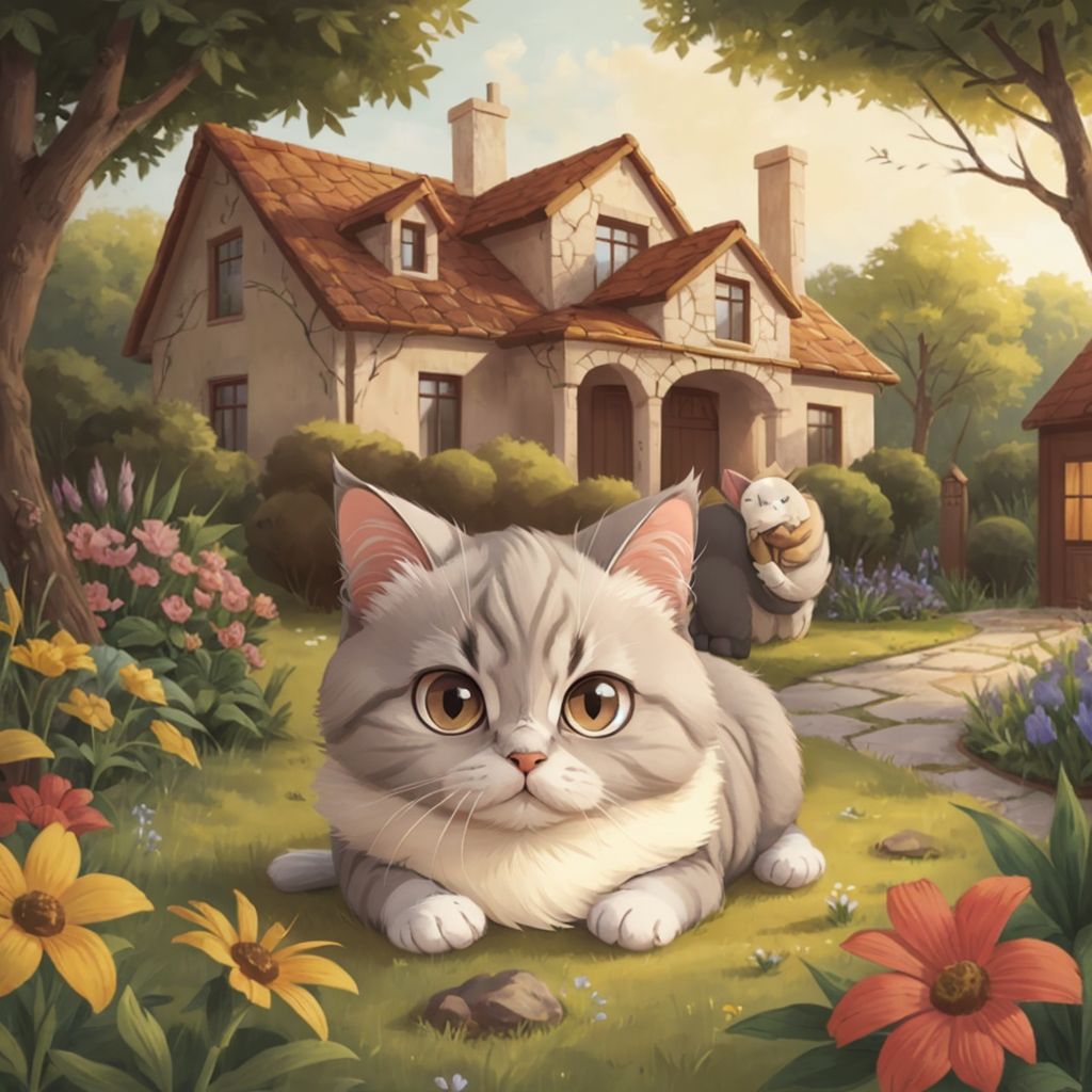 Kitty and her balloons 