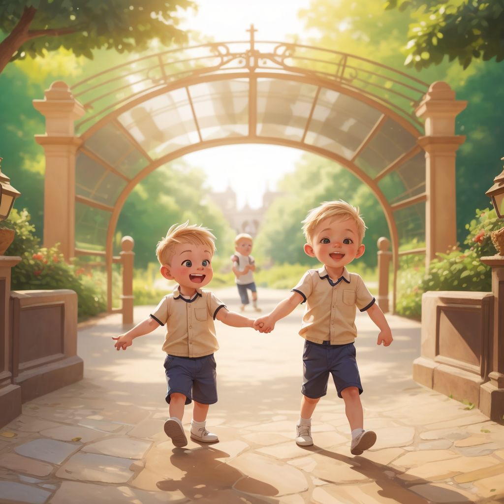 Two brothers in the zoo