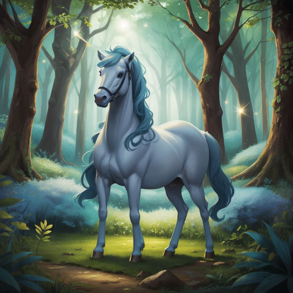 unicorn with his friend